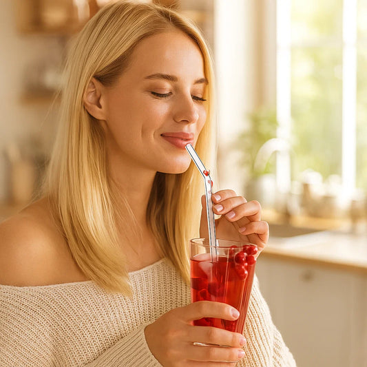 Reusable Glass Straws in a Set